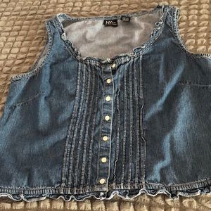 NY jeans co denim top